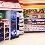 full size vending machine unit in a super market